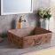Made in China Sanitary Ware square LV design single hole luxury design tabletop new decal Wash hand Basin sinks