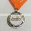 Sport Medal with special pattern in shiny silver plating,die cast process and sparkle texture