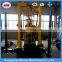 Hydraulic trailer mounted water well drilling rig