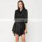 TWOTWINSTYLE Autumn Asymmetric Draped Bandage Dress Sex Women Lace up High Waist New