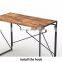 Large computer desk folding writing desk portable folding long wood student study computer desk