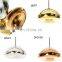 Modern simple led chandelier 3 head lamp shade electroplating chandelier lighting for high ceilings
