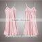 2016 New Arrival Sexy Strap Silk Nightgown Wholesale Women Long Satin Robe