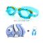 Swimming Goggles Waterproof Caps Hat Set Kids Crab Cartoon Anti Fog Swim Eyewear Professional Swimming Glasses