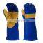 Blue Promotional Good Quality Safety Glove Mining Working Gloves Welding gloves