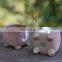hand-painted design square shape glazed porcelain succulent plant pot