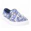 yiwu classic lady OEM custom design casual flat shoes spring flower cotton fabric shoes