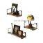 Rustic wooden wall shelves for storage home decoration