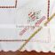 golden ribbon embroidery white Christmas wholesale fabric for tablecloth lmzc1002(1)