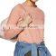 Custom Pouch pockets women cotton plain sweat shirt