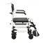 2 in 1 Aluminum Commode Chair and Folding Shower Toilet 4-Inch Wheelchair for Hospital, Disabled Elderly