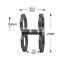 General Modified Aluminum Alloy Double Hole Support Double Oil Pump Support 60MM OEM Color Automotive Fuel Pump Clamp