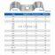 Stainless steel 304 single side and double side pipe clamps hot sale tube various sizes pipe fittings clamp