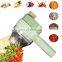 4 in 1 Portable Chopper Vegetable Cutter Set Wireless Food Processor For Garlic Pepper Chili Onion Celery Ginger Meat With Brush