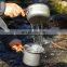 Customized Hot Selling Hiking Personal Picnic Kitchen Portable Aluminum Set Outdoor Cookware