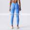 Custom Logo V Shaped Gym Butt Scrunch Sports Pants High Quality Yoga Sweat Wicking Leggings