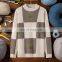 Factory Wholesale Custom Design Women's Winter Thick Pullover Knitted Crew Neck Cashmere Sweater Embroidery Plaid Casual