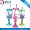plastic candle mason jar with stem