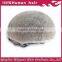 China  best sale brazillian human hair body wave pu around full lace grey toupee