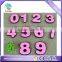 custom pink numbers shaped Eco-Friendly soft pvc Notices posted fridge magnet