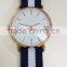 Customized Your Logo Men Women Real Leather Nylon Whatchband Luxury Rose Gold Clock