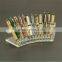 Custom Made Clear Acrylic Desk Pen Holder With DIfferent Logo