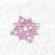 Fashion new design custom laser cut flower glitter iron on patch