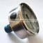All stainless steel oil filled pressure gauge with back flange