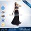 wb1215 chiffon beaded one shoulder ruched ruffle black dancing queen fishtail evening dresses