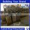 Global chain brand wooden footwear display systems in retail store