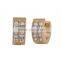 Hot selling Fashion Clip-on Crystal Stainless Steel Huggie Hoop earrings