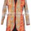 RTHCJC-21 Black reversible cotton kantha Winter Jackets For Girls Abstract Floral Flower Designer Print Full sleeve size Jaipur