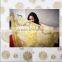 Gold beaded and sequins tulle with lace border/pearls tulle net lace for wedding dress                        
                                                Quality Choice