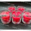 'BRIGHT' red glass jar candle wholesale glass christmas ornaments