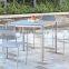 Hot sale factory price PE rattan dining table and chair set modern furniture