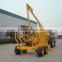 High quality ZM8006 8 Tons Tractor mounted Log Trailer with Crane for sale