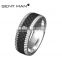 8mm (not glue carbon fiber) carbon fiber ring tungsten ring with bezel setting 3pcs cz