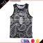 2016 popular 100% cotton logo printed custom mens gym stringer vest