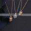 High quality jewelry beautiful pave cz owal pendant necklace for women