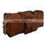 Waterproof light brown real leather sports duffel bags in wholesale
