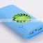 electric fan portable charger 7800mAh fans power bank for cell phone