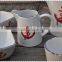 ceramic relief anchor shape milk jar