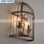 Loft Retro Wall Lamp Vintage Wall Scone Lamp with Crystal Glass