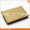 Yellow leather and metal material credit card case with printing logo