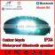 B6 black color wireless handsfree talking bluetooth speaker with led light for bicycle
