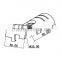 Black electrophoresis T-shaped stamping SPCC metal clamp