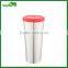 Coffee Drinkware 16oz Stainless Steel Straw Tumbler With Debossed Shape