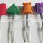 New Design 4 different Christmas shape Dinner Tools Salad silicone fruit fork set