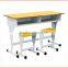 School Furniture Double Metal Desk and Chair Set for Students