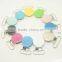Metal Garment Football Shape Suspender Clips with Plastic Teeth
